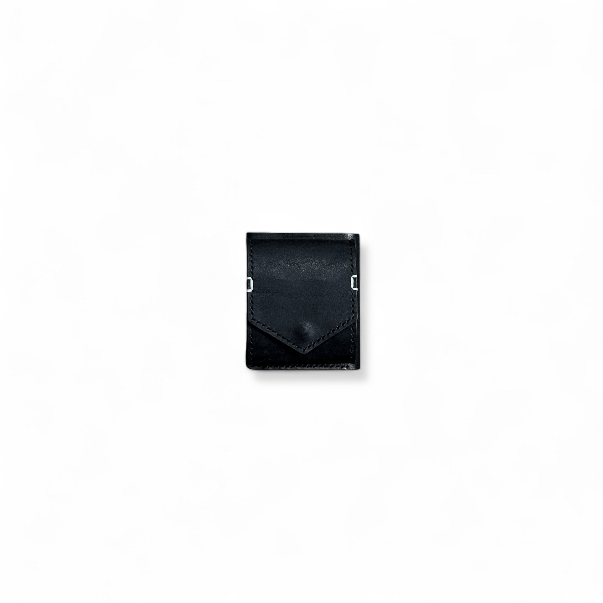 frasco ブラックレザー 二つ折り財布 ゴールド金具 compact wallet ブラック 日本製本革二つ折りミニ財布 – frasco.
