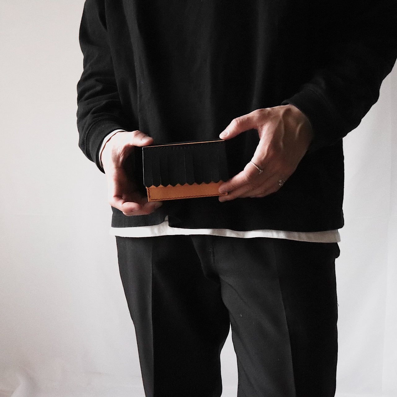 by color fringe wallet