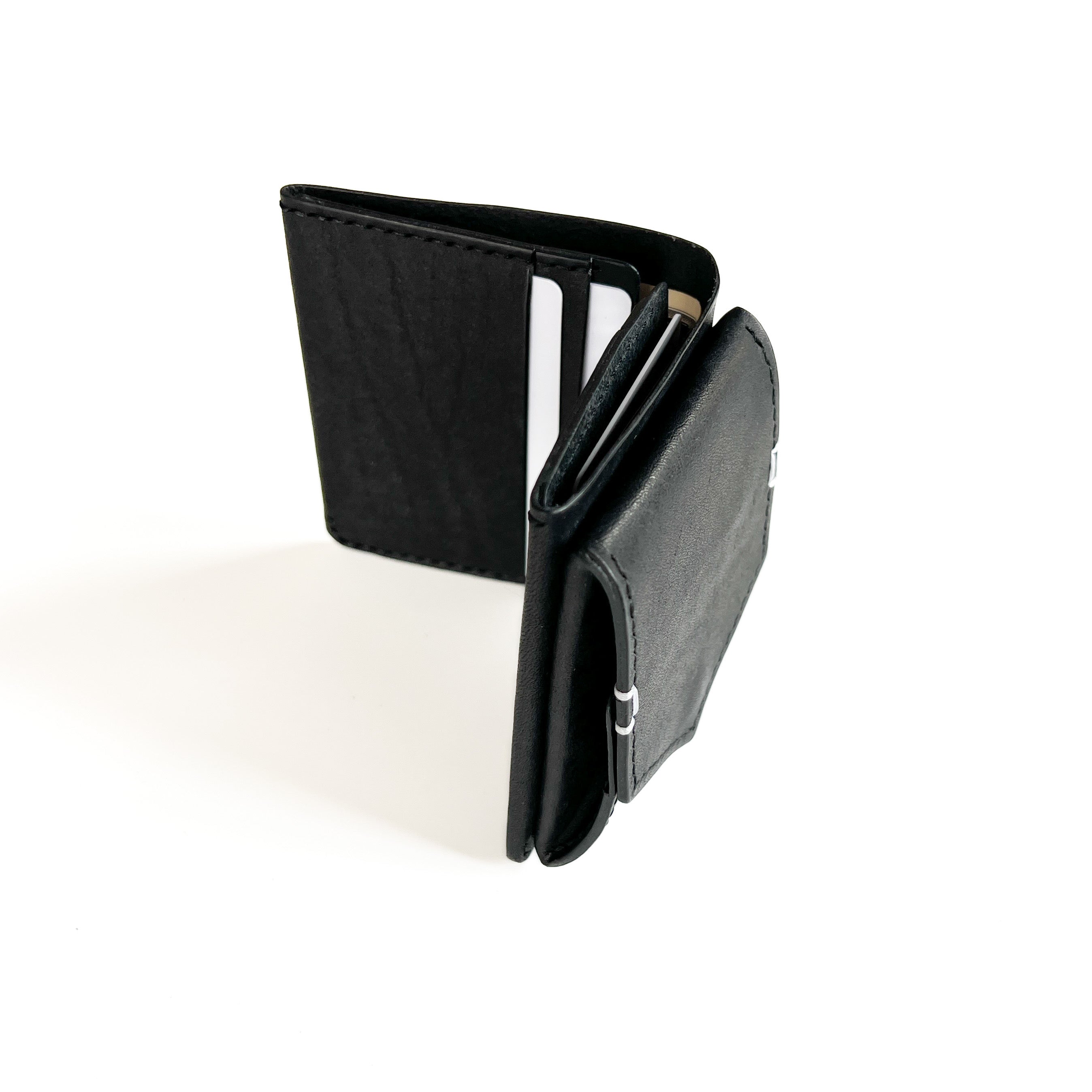 compact wallet ブラック 日本製本革二つ折りミニ財布 – frasco.