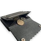 black fringe wallet