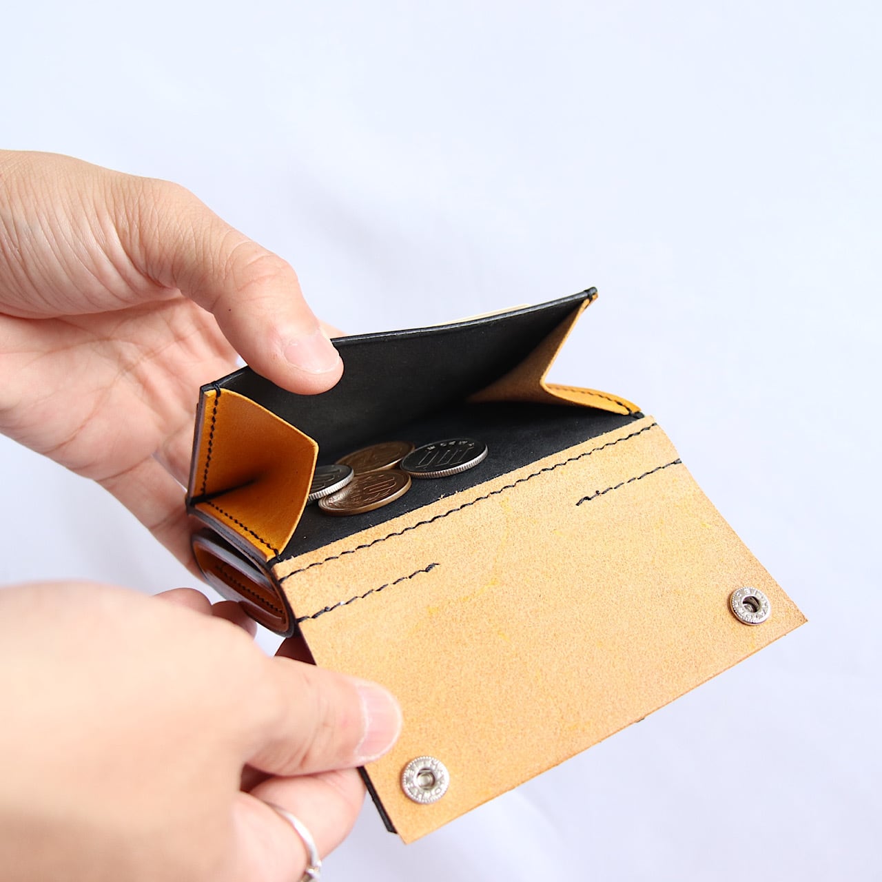 by color fringe wallet