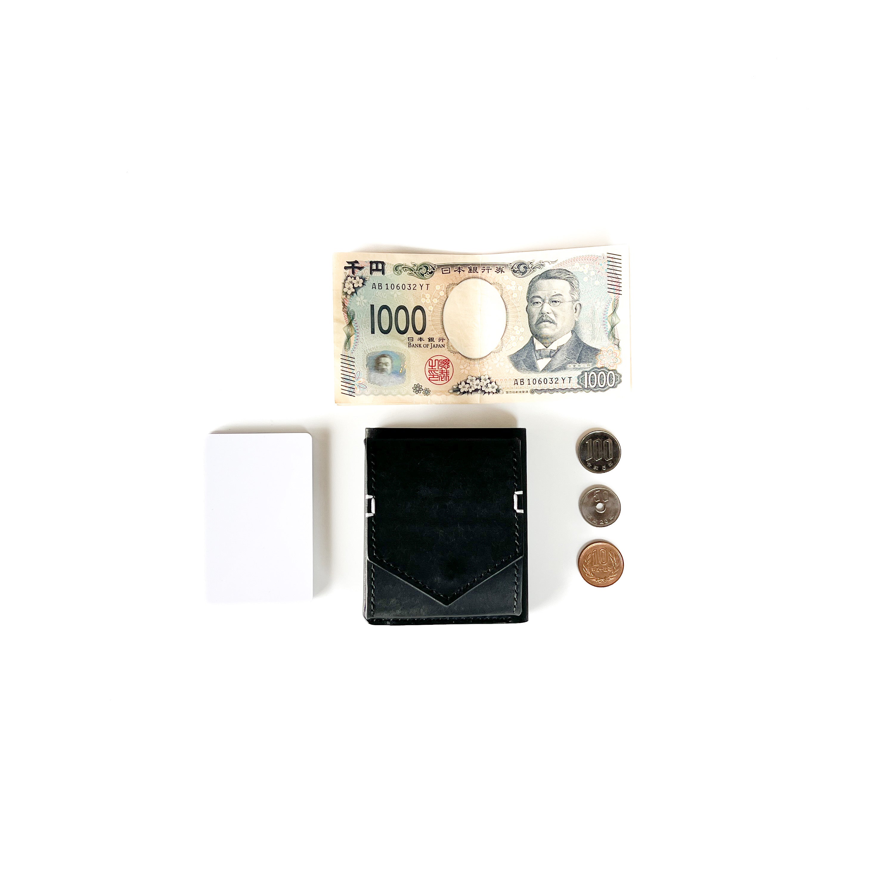 compact wallet ブラック 日本製本革二つ折りミニ財布 – frasco.