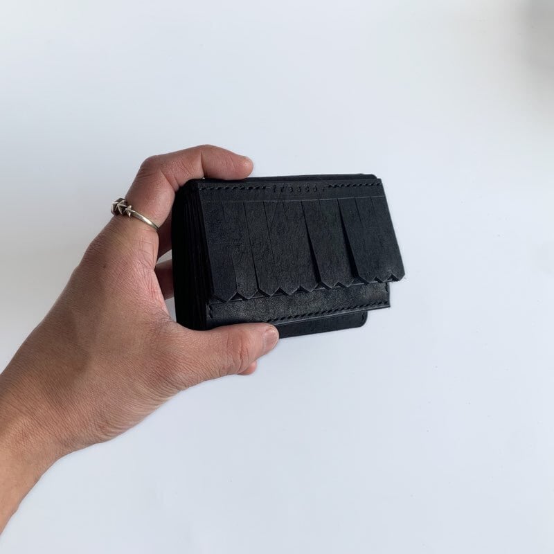black fringe wallet